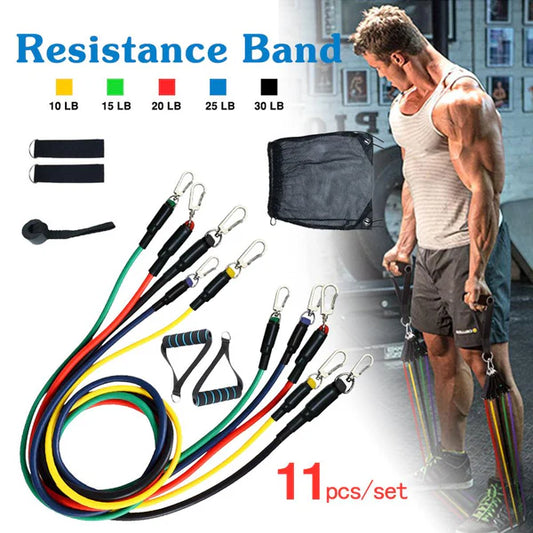 11 Pcs Resistance Band Set For Men & Women home